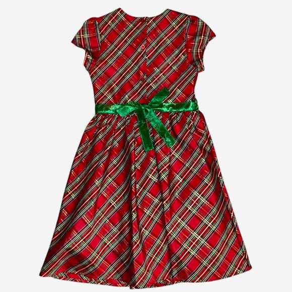 NWT Blueberri Boulevard Red Tartan Plaid Taffeta Dress Size 12 Holiday Classic - Picture 2 of 5